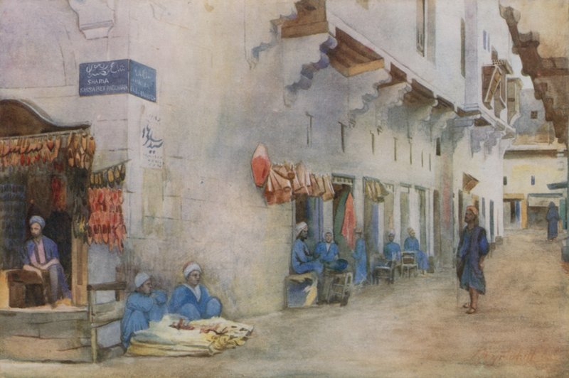 Sharia-el-Kerabiyeh, ou Rua dos Portadores de Água, Cairo de Walter Spencer Stanhope Tyrwhitt