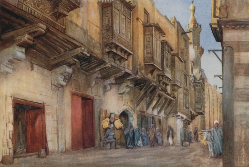 Cena de rua, Bab-el-Sharia, Cairo de Walter Spencer Stanhope Tyrwhitt