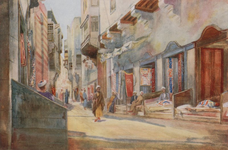 O bazar dos fazedores de tendas, Cairo de Walter Spencer Stanhope Tyrwhitt