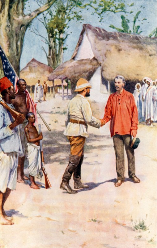 Livingstone e Stanley em Ujiji de Walter Stanley Paget