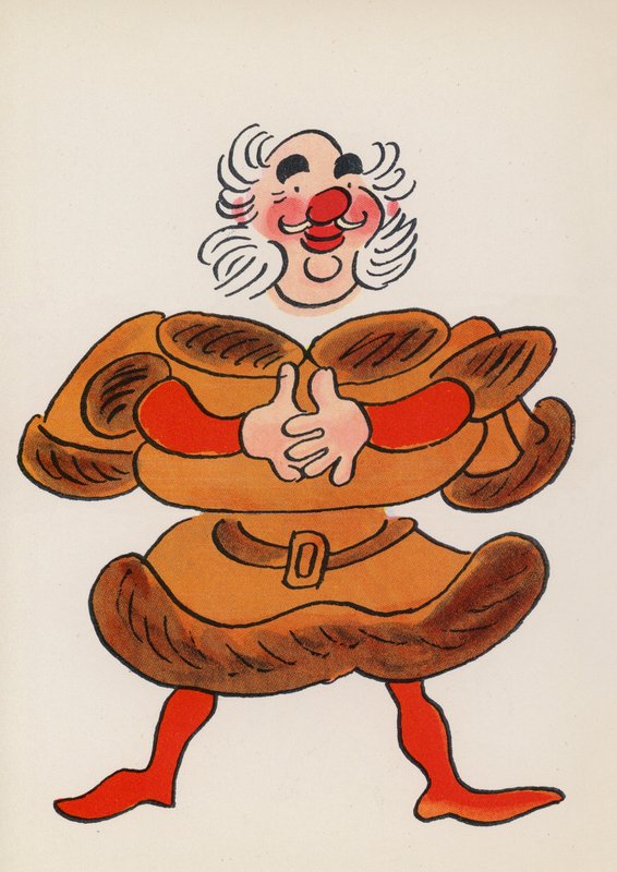 Figuras de livros infantis: Falstaff (litografia a cores) de Walter Trier