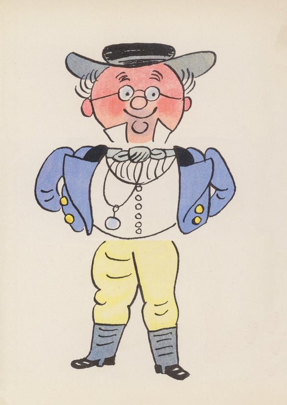 Figuras de livros infantis: Mr Pickwick (litografia a cores) de Walter Trier