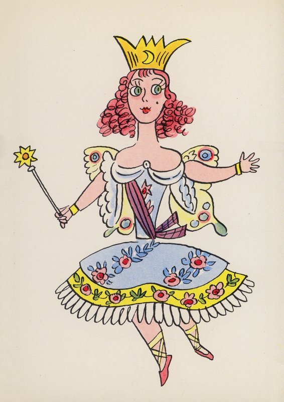 Figuras de livros infantis: A Rainha das Fadas (litografia a cores) de Walter Trier