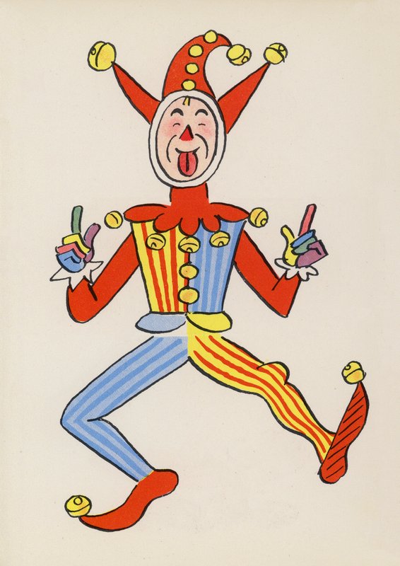 Figuras de livros infantis: Till, o Bobo (litografia a cores) de Walter Trier