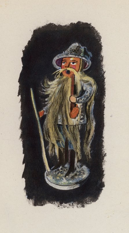 Brinquedo antigo pintado por Walter Trier (litografia a cores) de Walter Trier