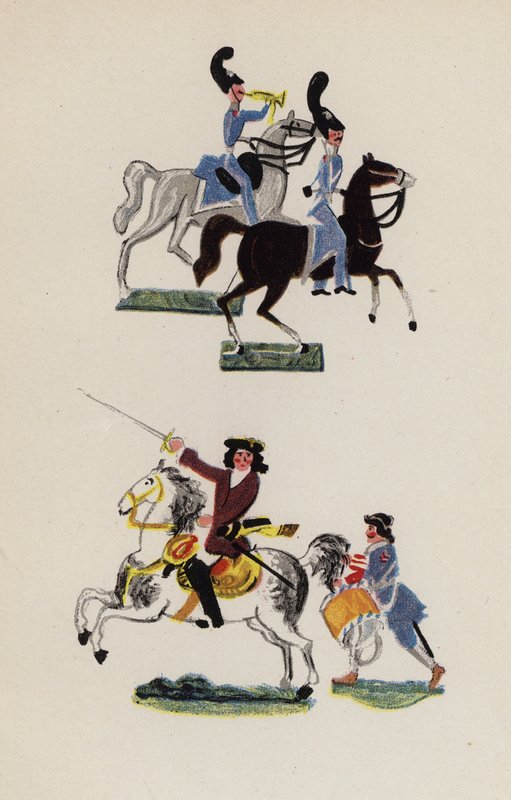 Brinquedo antigo pintado por Walter Trier (litografia a cores) de Walter Trier