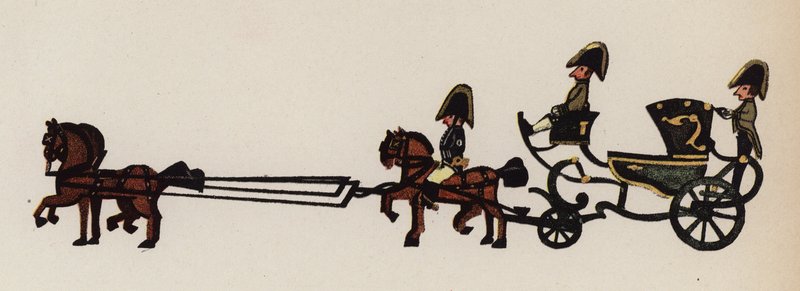 Brinquedo antigo pintado por Walter Trier (litografia a cores) de Walter Trier