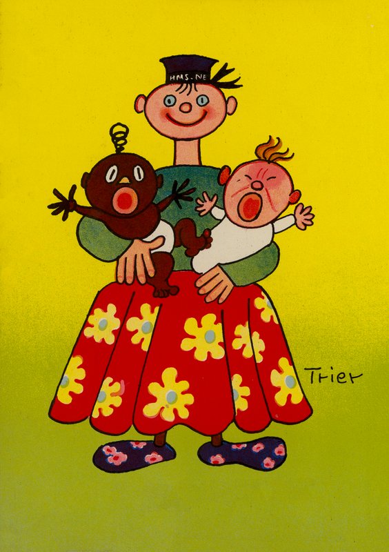 Um dos "Crazy People" de Walter Trier (litografia a cores) de Walter Trier