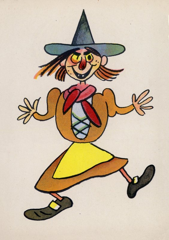 Um dos "Crazy People" de Walter Trier (litografia a cores) de Walter Trier