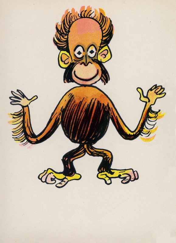Um dos "Crazy People" de Walter Trier (litografia a cores) de Walter Trier