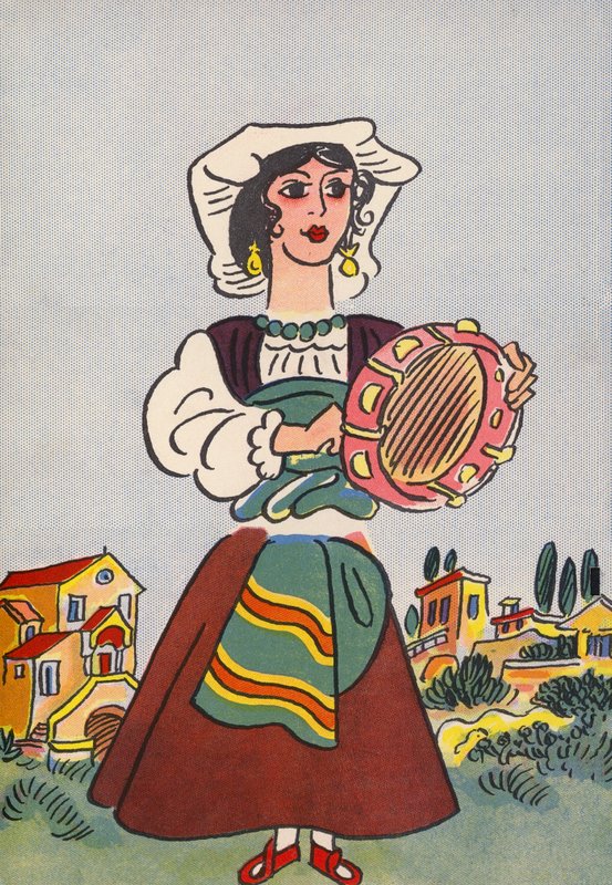 Os fatos loucos de Walter Trier: Itália (litografia a cores) de Walter Trier