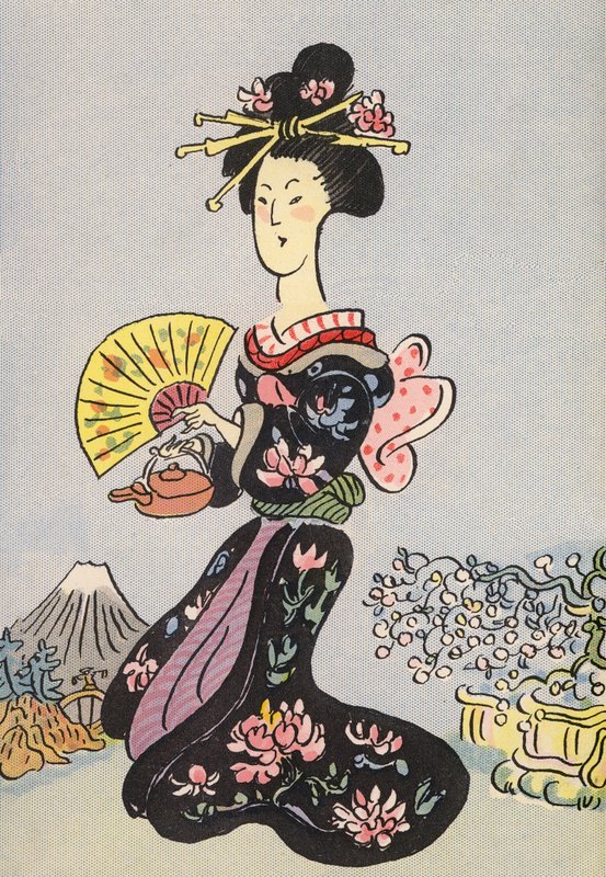 Os fatos loucos de Walter Trier: Japão (litografia a cores) de Walter Trier