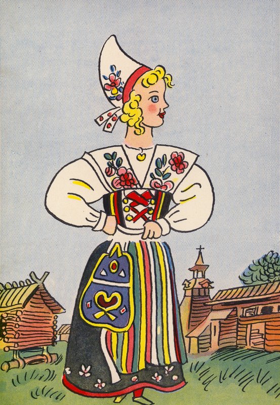 Os fatos loucos de Walter Trier: Suécia (litografia a cores) de Walter Trier