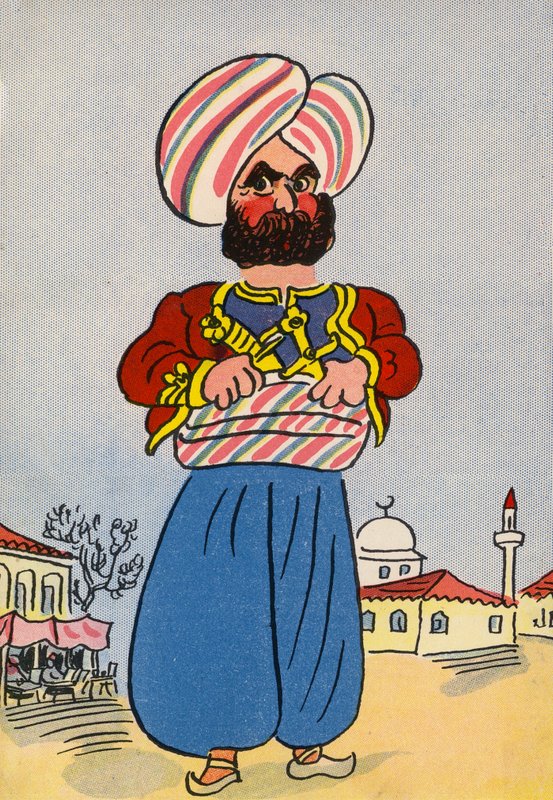 Os fatos loucos de Walter Trier: Turquia (litografia a cores) de Walter Trier