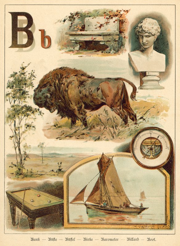 Letra B (chromolitho) de Walter Zweigle