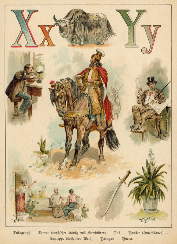 Carta X e Carta Y (chromolitho) de Walter Zweigle