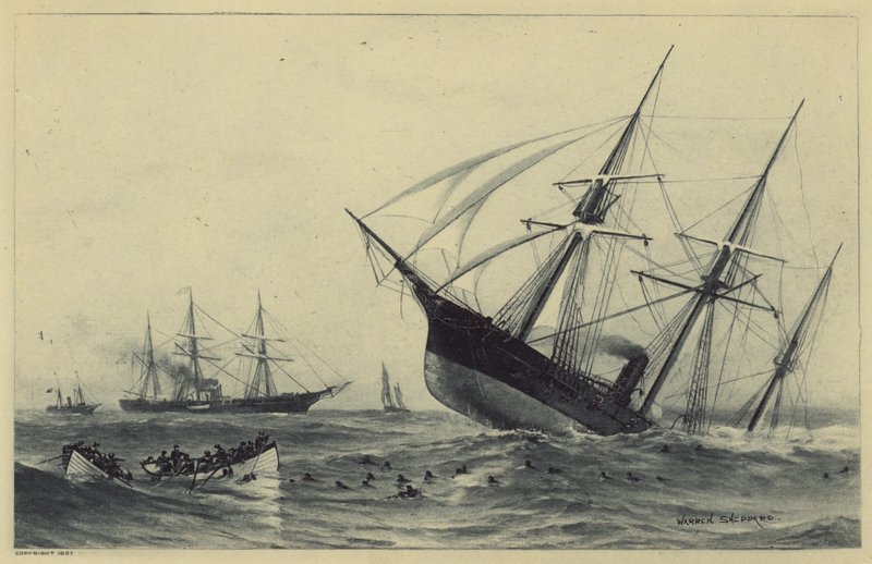 Afundamento do Alabama (litho) de Warren Sheppard