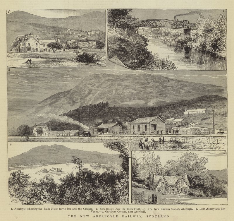 A, novo, Aberfoyle, estrada ferro, escócia de Warry