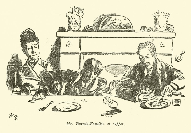 Sr. Burwin-Fosselton na ceia de Weedon Grossmith