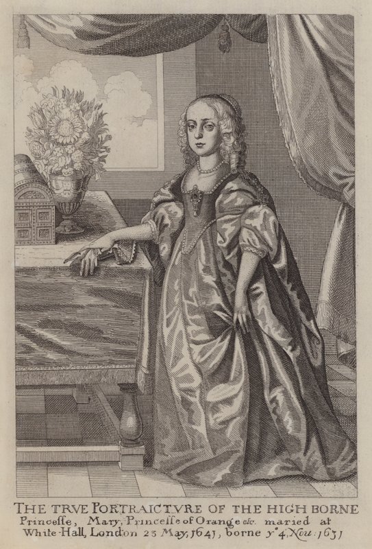 Maria, Princesa de Orange (gravura) de Wenceslaus (after) Hollar