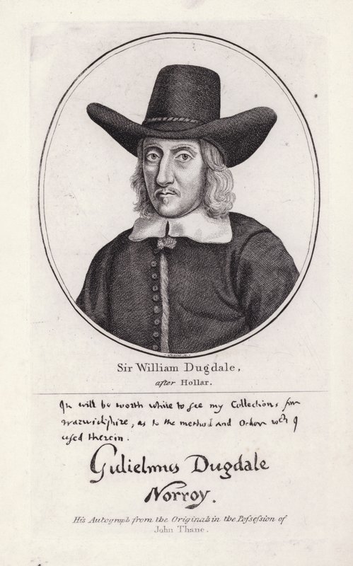 Sir William Dugdale (gravura) de Wenceslaus (after) Hollar