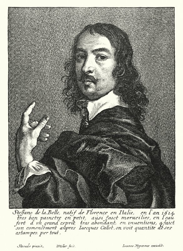 Stefano della Bella, desenhista e gravador italiano (gravura) de Wenceslaus (after) Hollar