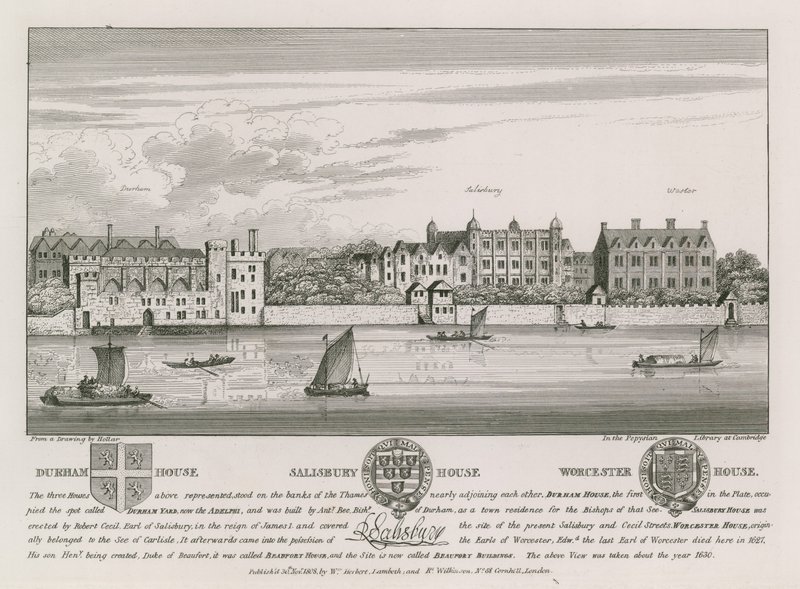 Casa Durham, Salisbury House e Worcester House de Wenceslaus Hollar