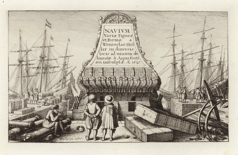Barcos de vários formatos e formas de Wenceslaus Hollar