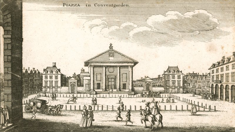 Piazza, Covent Garden, Londres (gravura) de Wenceslaus Hollar