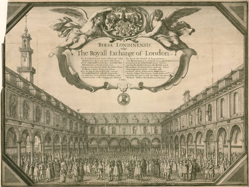 The Royal Exchange, Londres de Wenceslaus Hollar