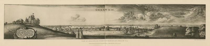 Vista de Greenwich gravada em 1637 de Wenceslaus Hollar