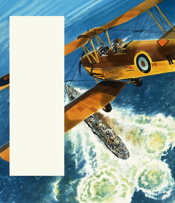 Um Tiger Moth a patrulhar a costa britânica durante a Segunda Guerra Mundial de Wilf (20th century) Hardy