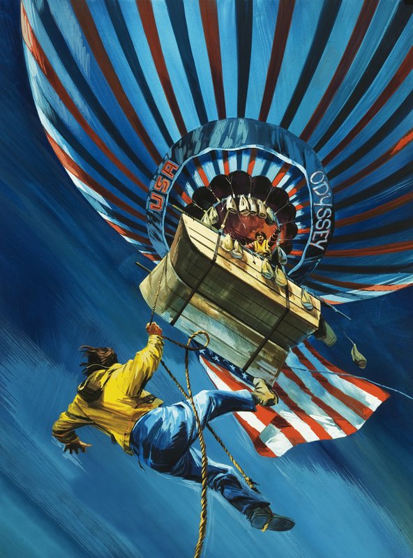 Em agosto de 1975, o balão Odyssey tentou atravessar o Atlântico de Wilf (20th century) Hardy