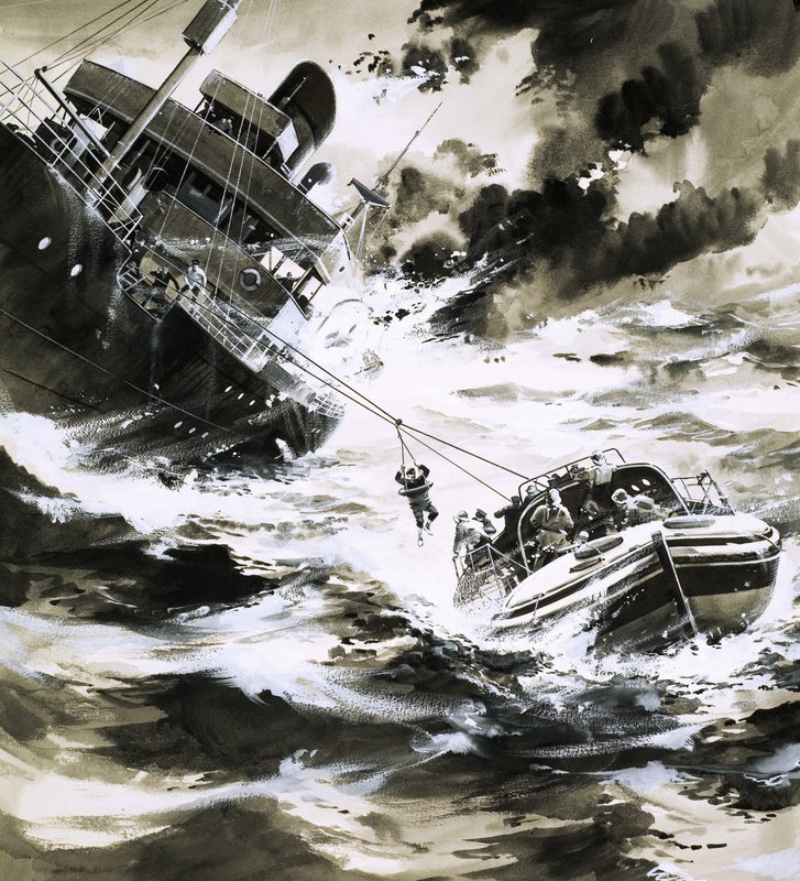 Salvamento no mar de Wilf (20th century) Hardy