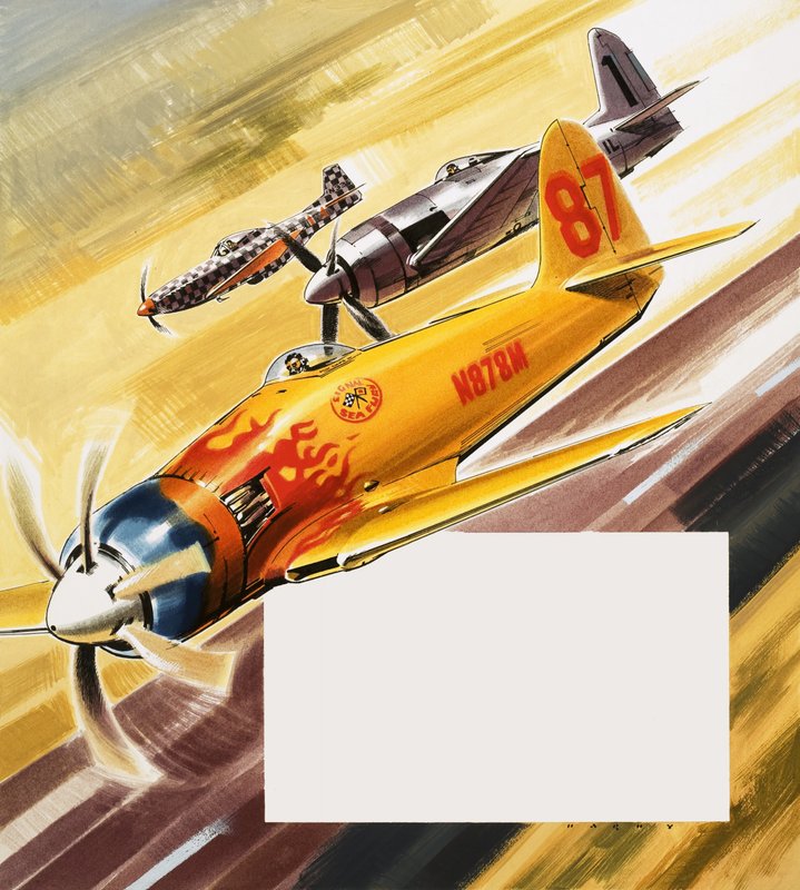 Três pilotos "hot rod" de competições acrobáticas de Wilf (20th century) Hardy