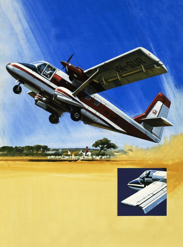 Avião bimotor Nomad de descolagem curta de Wilf (20th century) Hardy