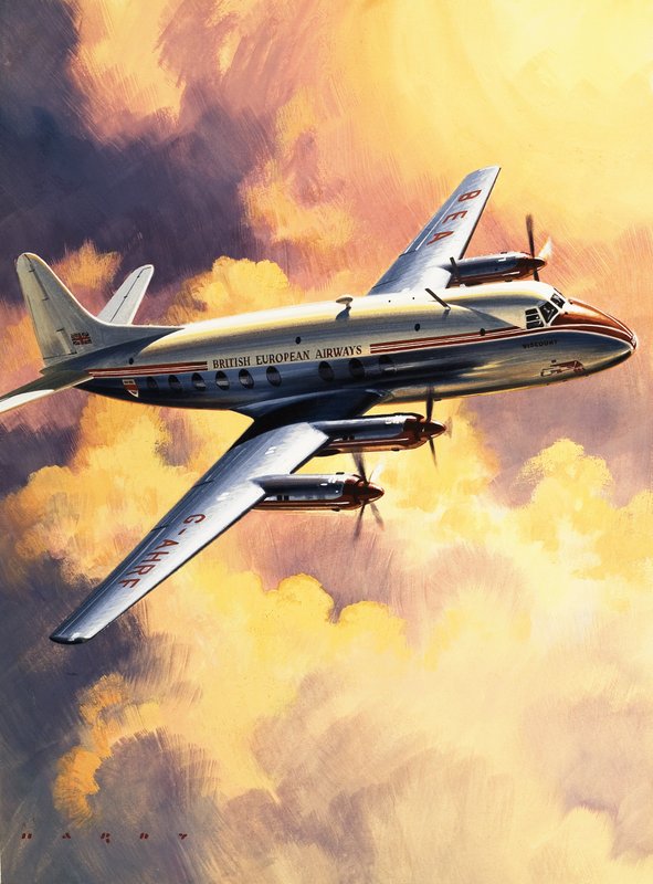 Avião BEA não identificado de Wilf (20th century) Hardy