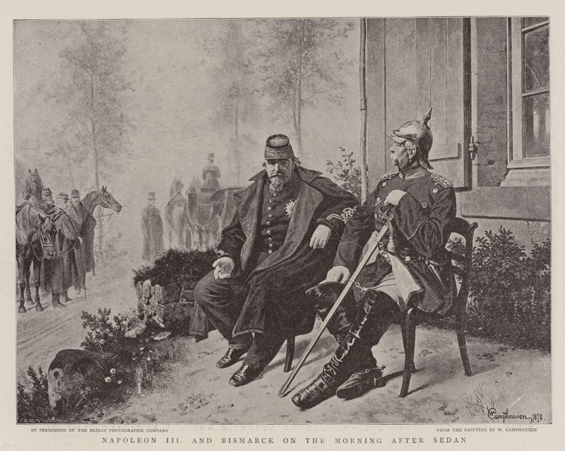Napoleão III e Bismarck na manhã após o Sedan de Wilhelm Camphausen