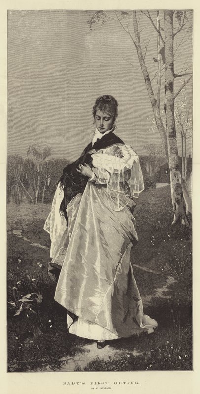 O primeiro passeio do bebê de Wilhelm von Kaulbach