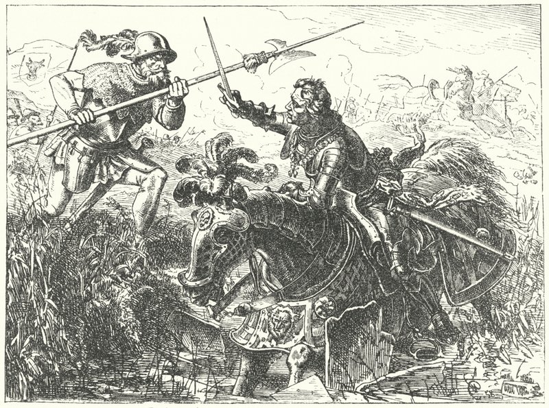 Morte de Carlos o Negrito, Duque de Borgonha, na Batalha de Nancy de Wilhelm Camphausen