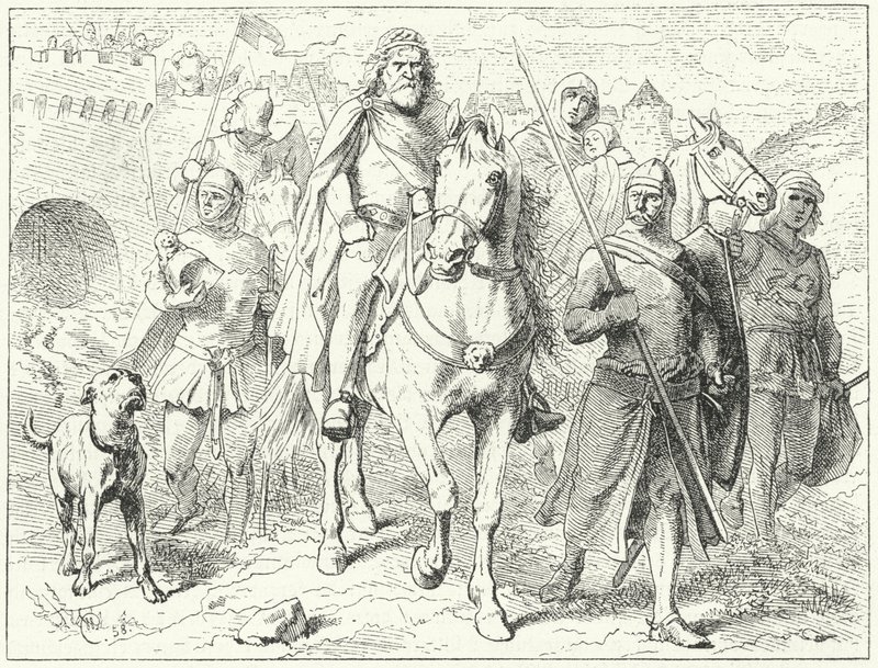 Henrique o Leão, Duque da Saxônia, antes de Bardowiek de Wilhelm Camphausen