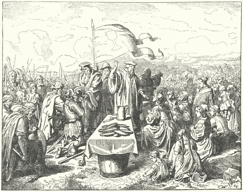 Taboritas que comungam ao ar livre de Wilhelm Camphausen