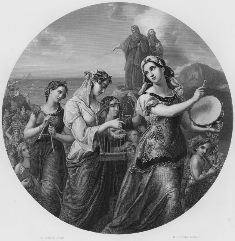 Miriam, da foto da Coleção Real (gravura) de Wilhelm Hensel