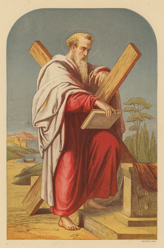 Santo André (litografia a cores) de Wilhelm Kandler
