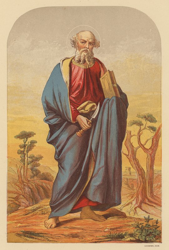 São Bartolomeu (litografia a cores) de Wilhelm Kandler