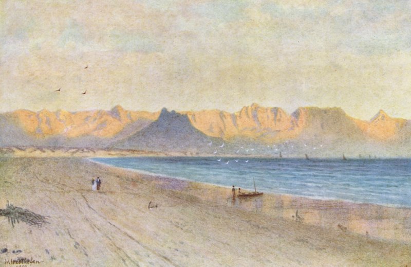 Na cabeça de False Bay (litografia a cores) de Wilhelm Westhofen
