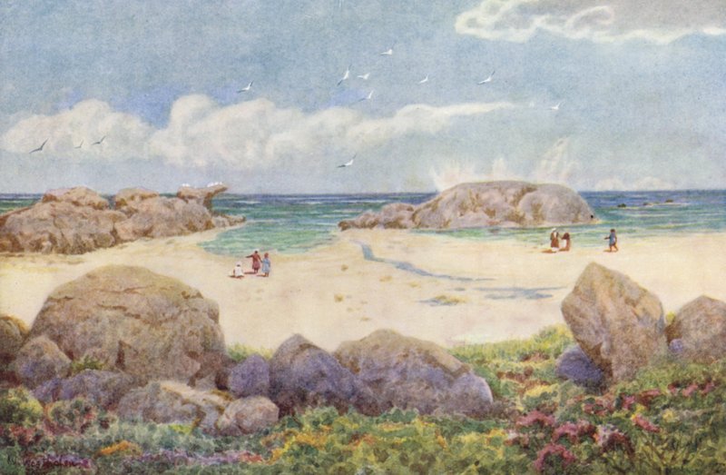 Camps Bay, na Victoria Road (litografia a cores) de Wilhelm Westhofen