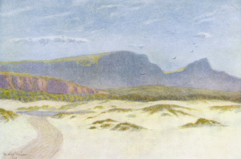 Dunas de areia (litografia a cores) de Wilhelm Westhofen