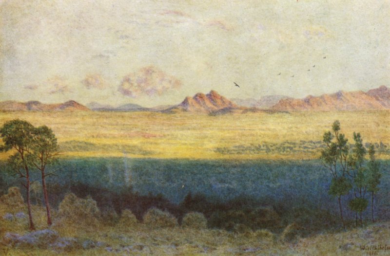 A Sombra Azul, vista do Monumento de Rodes (litografia a cores) de Wilhelm Westhofen