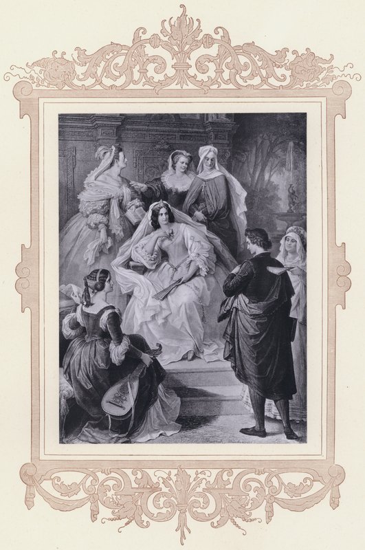 Leonore, Torquato Tasso (litho) de Wilhelm von (after) Kaulbach